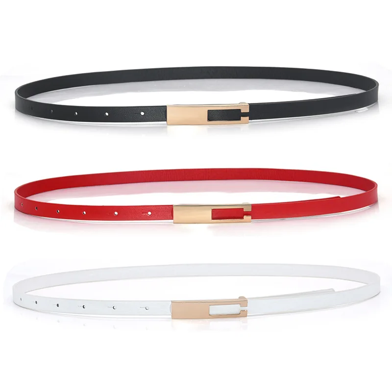 skinny patent belt