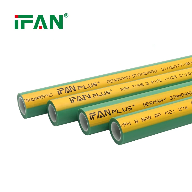 IFANPlus Green Color Imported Raw Materials Hot Cold Water PN20 Plastic Plumbing PPR Pipe