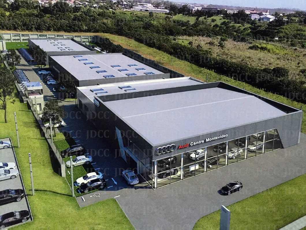 Fast Build Hall Prefabricated Steel Structure Construction Warehouse Design Car 4s Showroom Hall