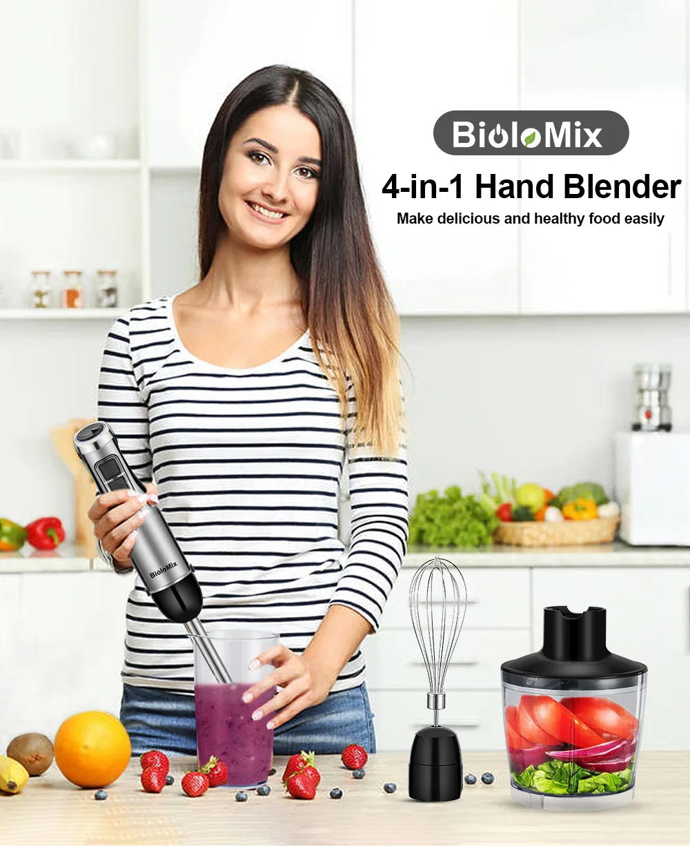 1100W Household Multi-Purpose Hand-Held Blender Mixer Meat Grinder EU Plug 