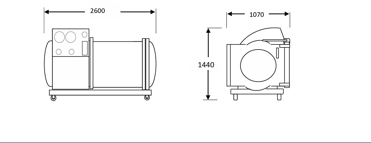 3ATA high pressure Hyperbaric chamber for therapy treatment .