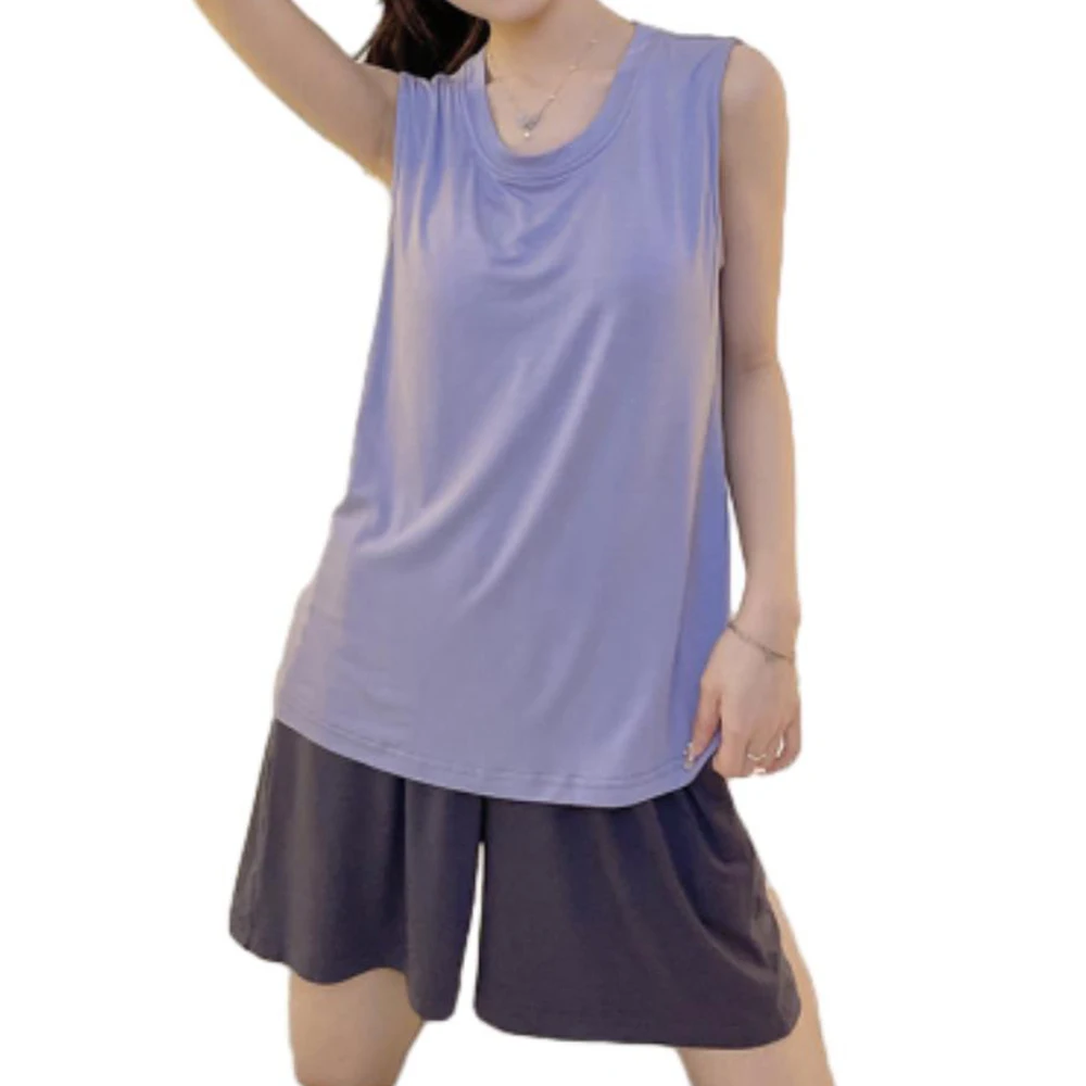OEM Custom Adult Sexy Lace Summer Women's Casual Elastic Waist Front Logo 100% Silk Pajamas Set