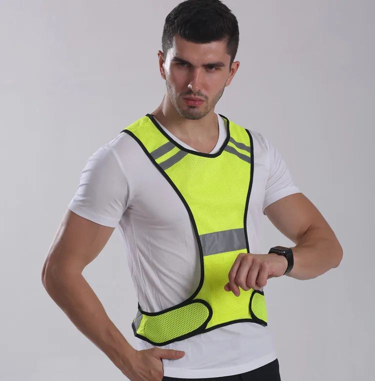 with Pocket Details about   Reflective Vest for Running or Cycling Women and Men Gear for 
