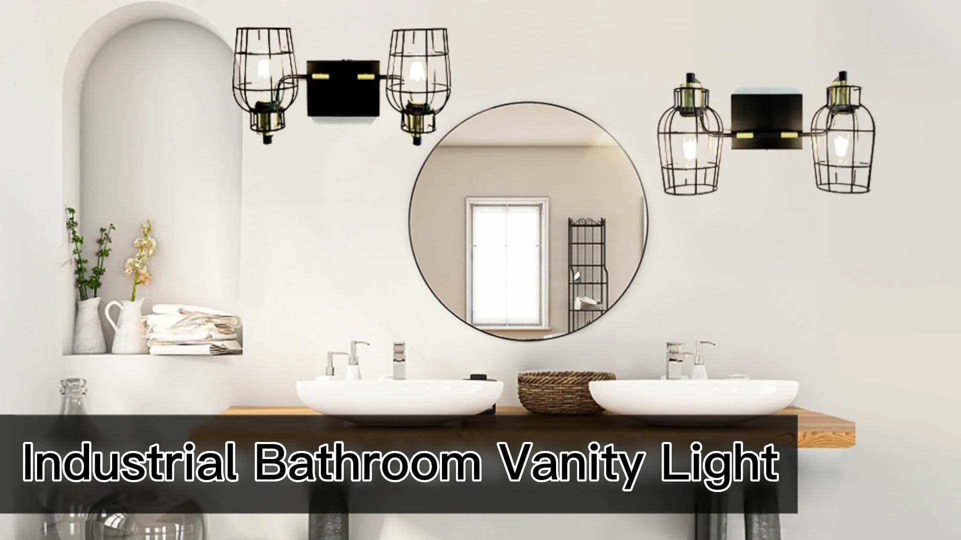 Black Modern Bathroom Vanity Light Bathroom Wall Light For Mirror ...