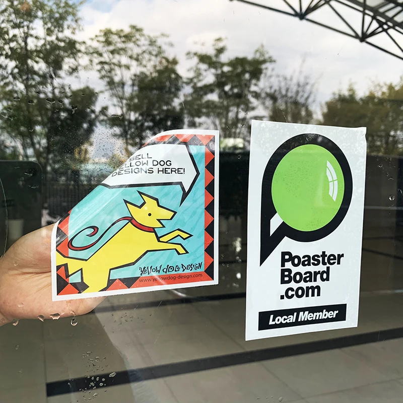 Easy Peel Off Removable PVC Vinyl Custom Weatherproof Windows Glass Static Decal Cling Stickers for Shop Window