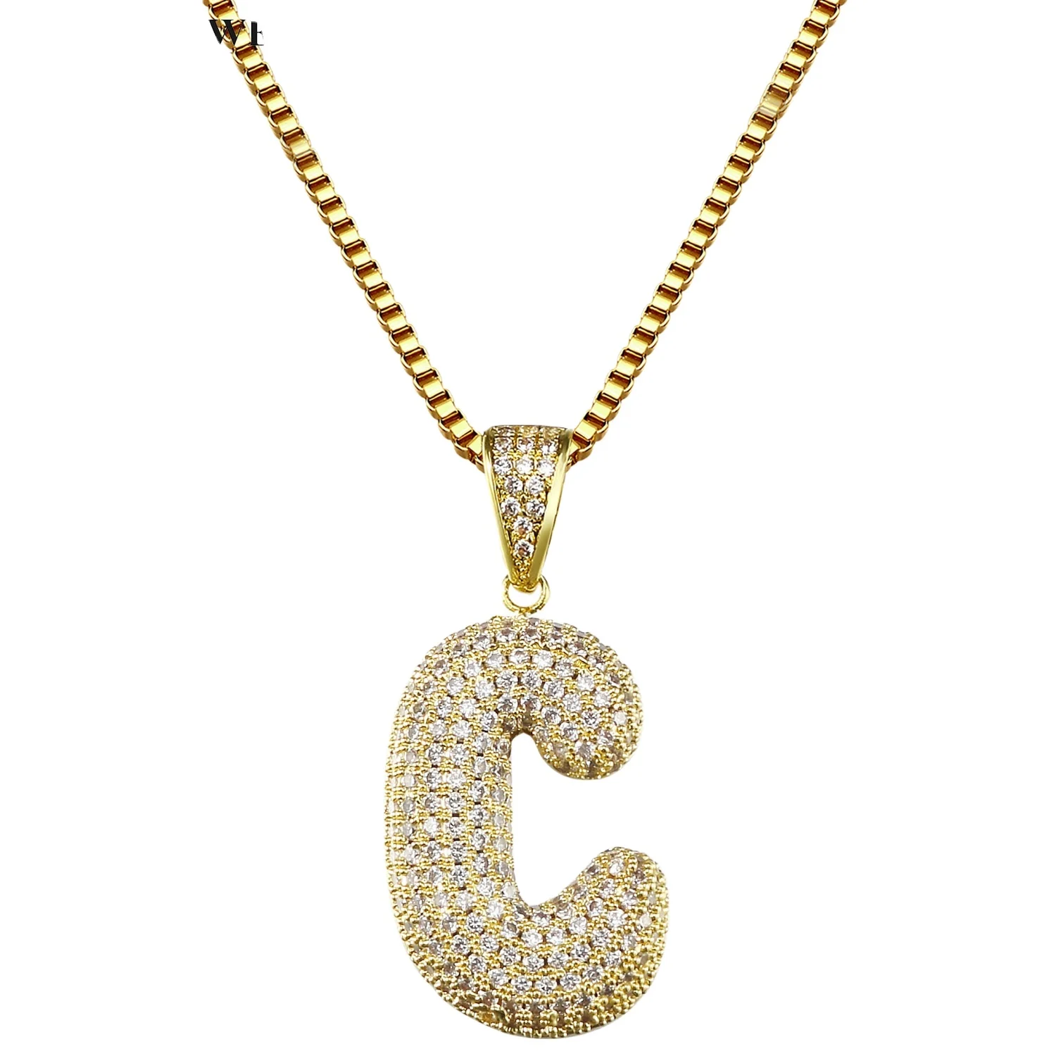 Jasen Jewelry English Bubble Letter C 