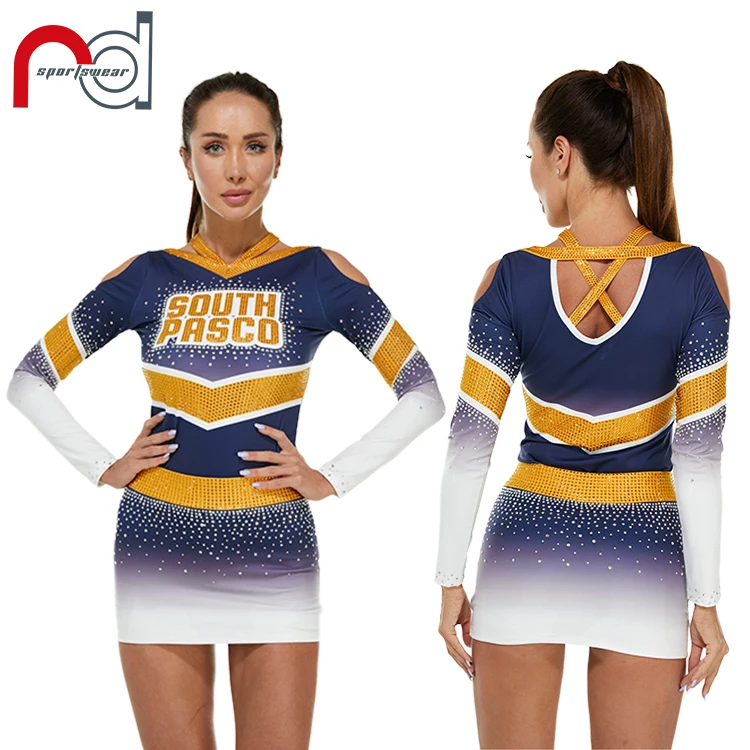 Source rhinestone cheerleading uniforms custom competition all