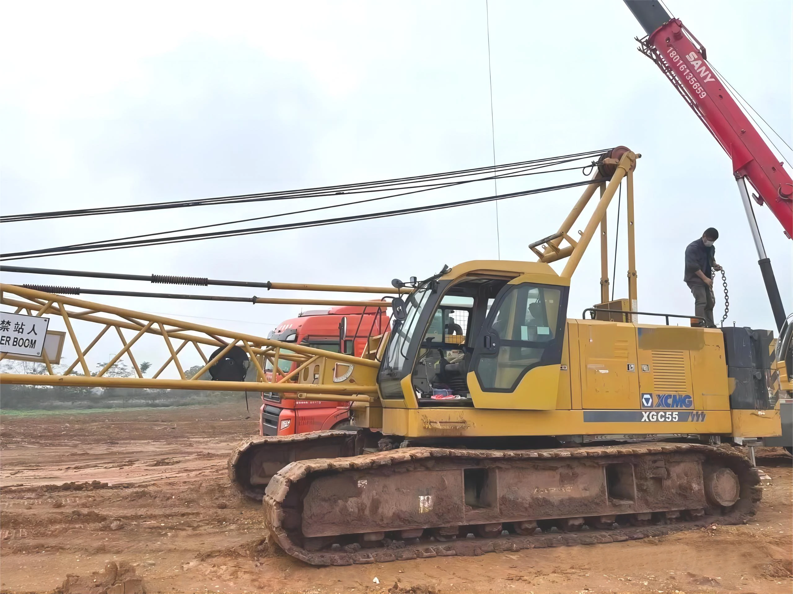Xcmg Official 55ton Used Crawler Crane Xgc55 For Sale Buy Crawler