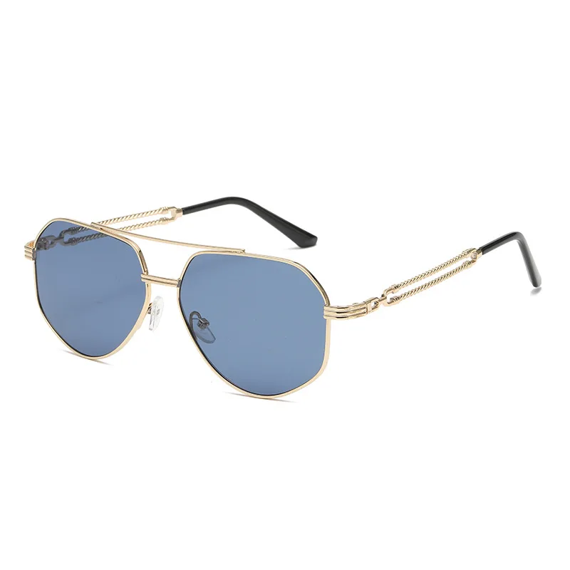 Metal Frame Retro Irregular Polygon Sunglasses UV400 Protection TVTBBVV Polygon Metal Vintage Frame Sunglasses for Women Men  main image 4