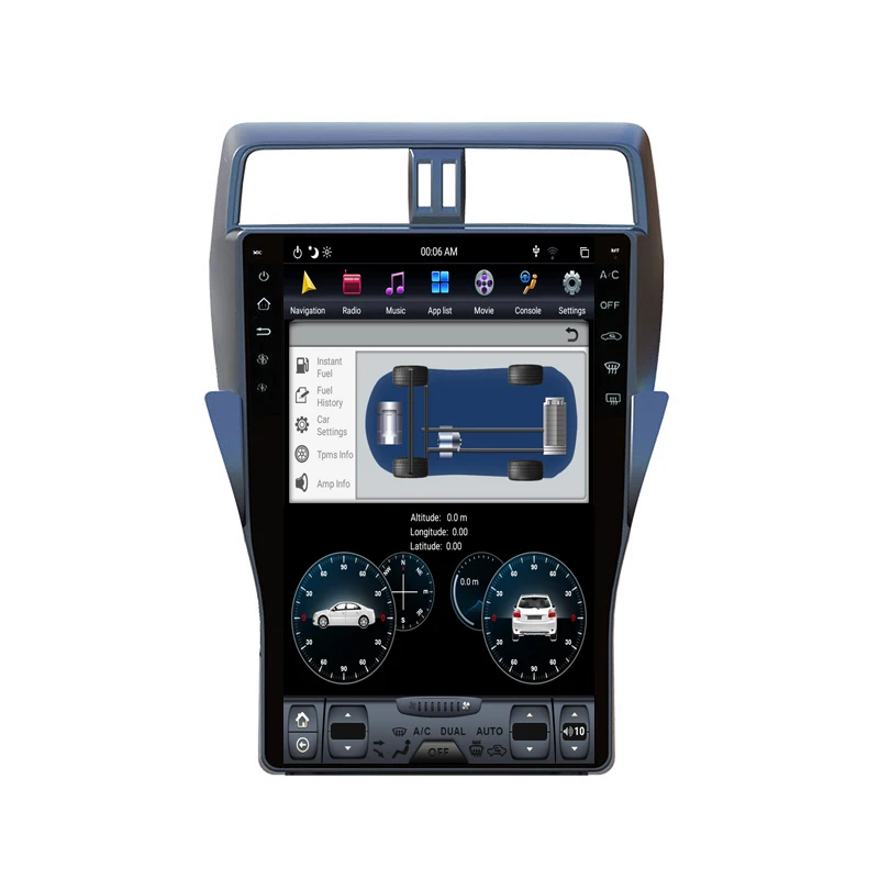 Android 11 for Toyota Land Cruiser Prado 150 Tesla Style Big Touch Screen Car Multimedia Player 128G GPS Audio Radio Head Unit