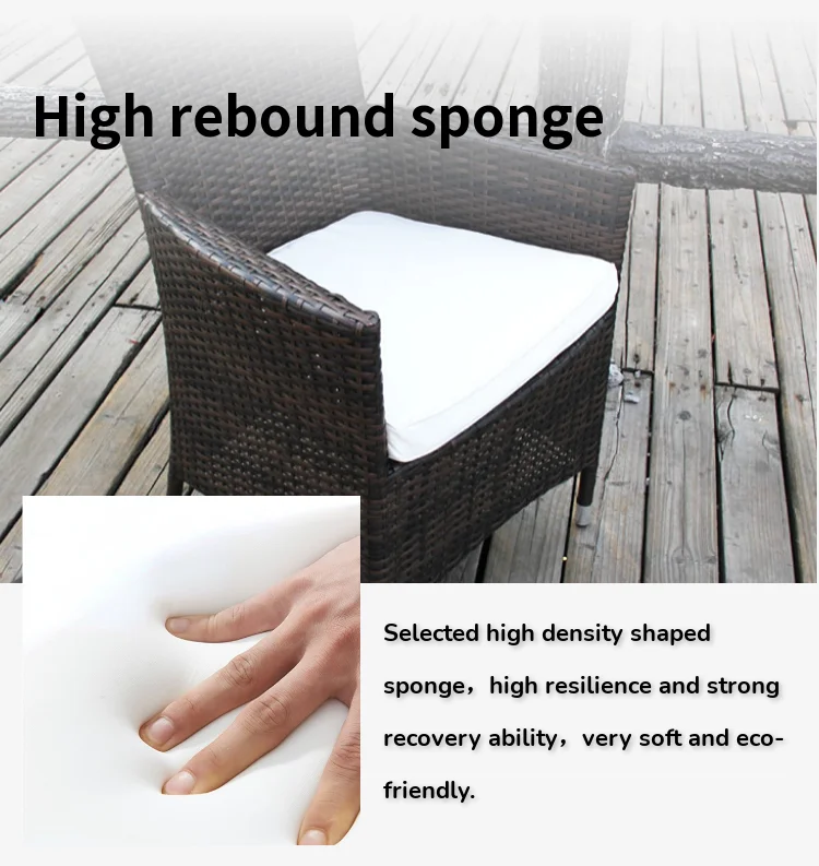 Wholesale Cheap Outdoor Patio Metal Garden Furniture Aluminum Restaurant  Bistro Dining Table Set Steel Chair Table Kitchen Hall