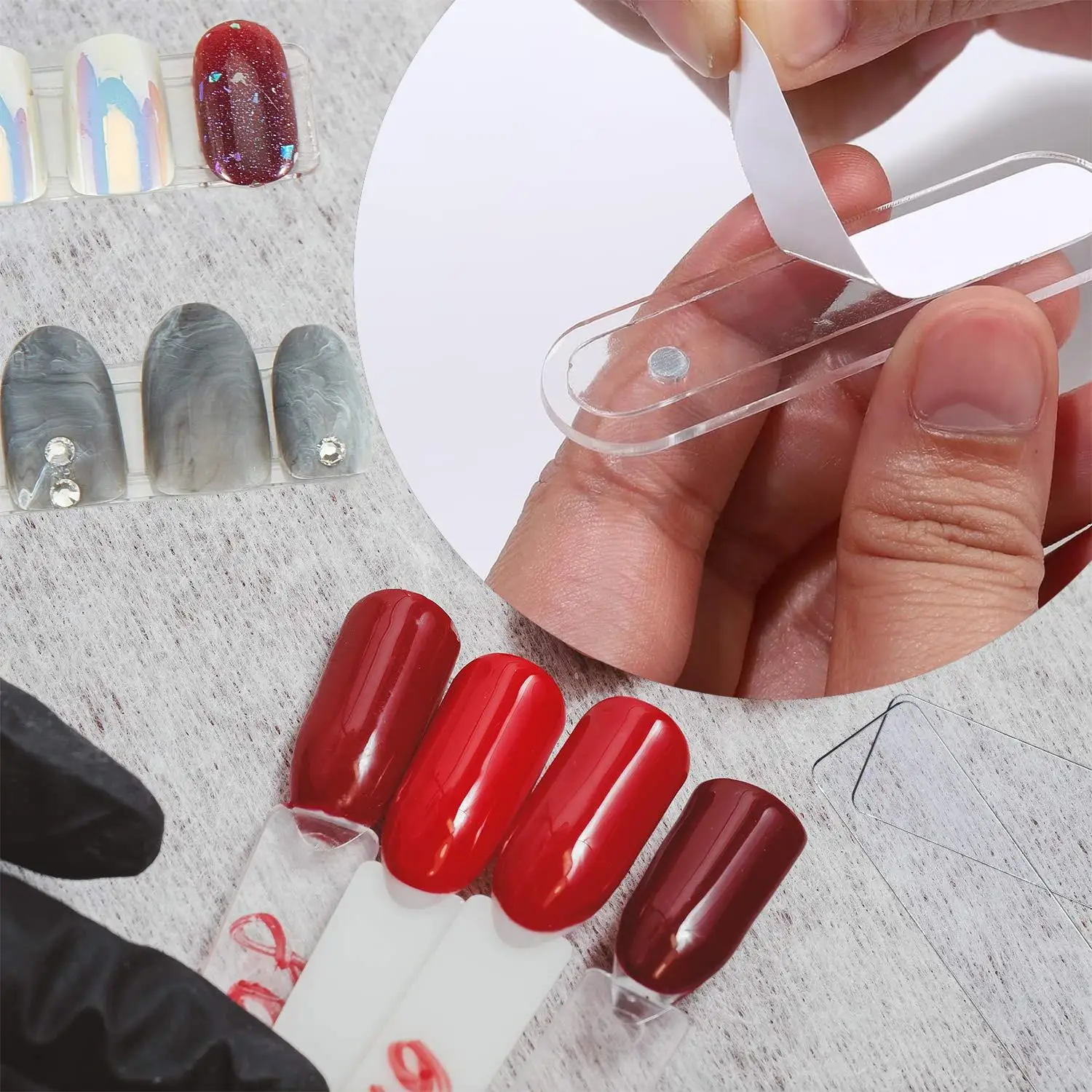 Clear Strips Double-Sided Adhesive Tape for Nail DIY Display Design ...