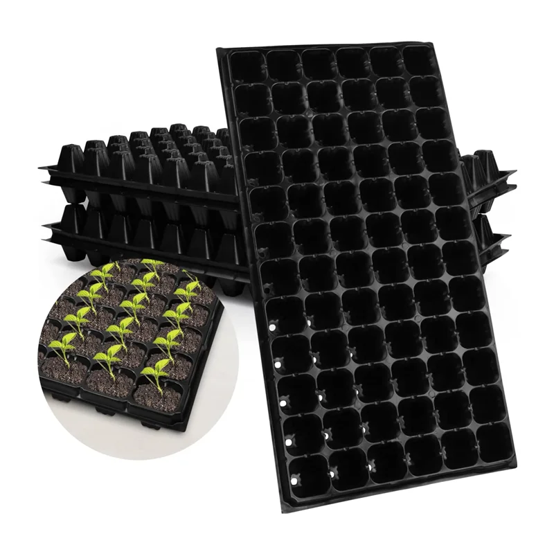 Plastic Agriculture Planting Nursery Propagation Seeding Tray 216 Germination Alveole 128 Cells Seed Tray