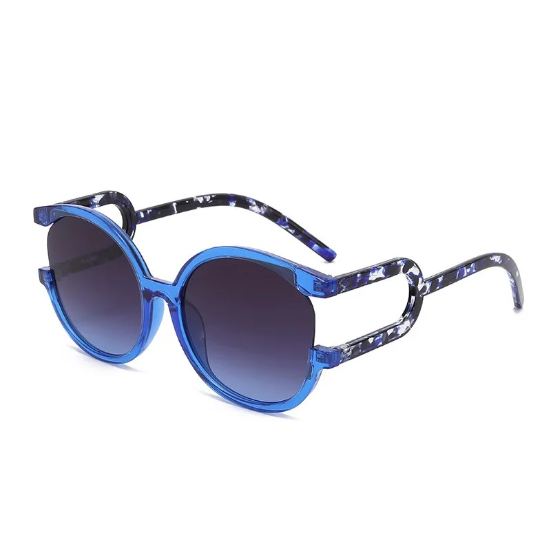 Personality 2025 New Design Round Frame Sunglasses Oversize Plastic UV400 Sunglasses for aperçu 2