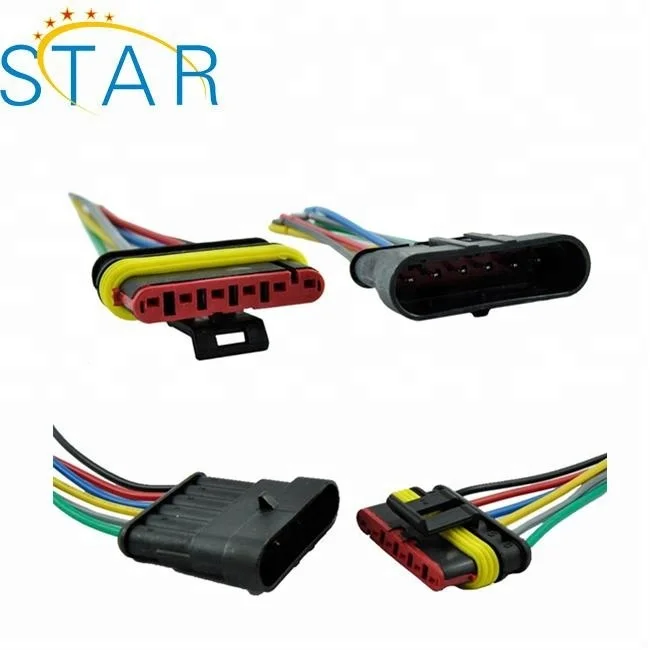 Waterproof Auto 6 Pin tyco Amp Superseal 1.5mm Series Male Female