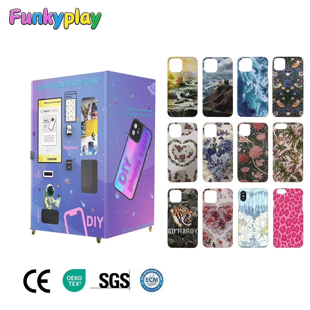 Funkyplay Smart Mall Automatic Vending Machine Personalized Magnetic Phone Cases with SDK Function