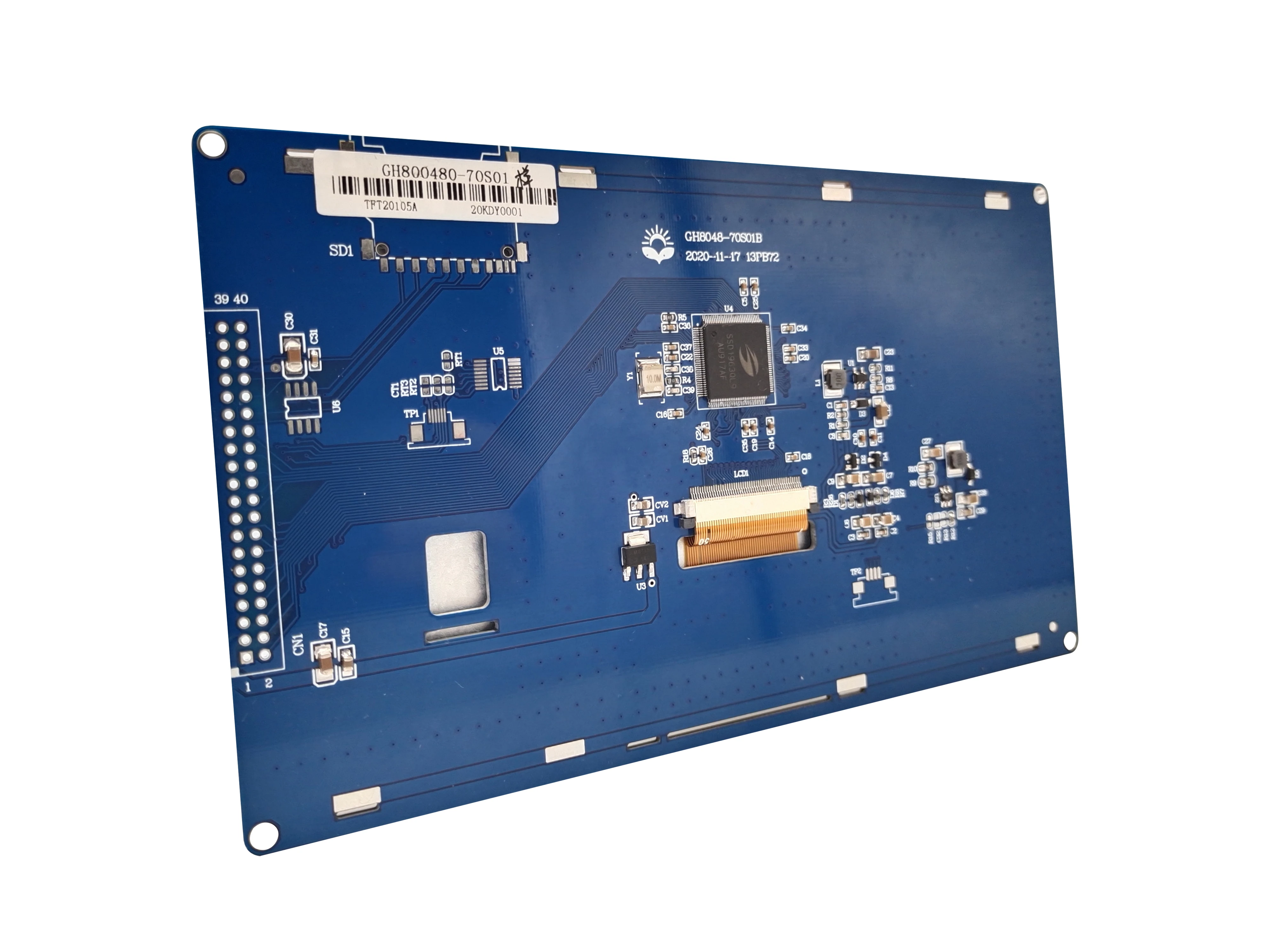 7 inch RGB interface 800*480 256/65K color controller IC SSD1963 display TFT LCD with pcb board