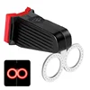 Black circular taillights