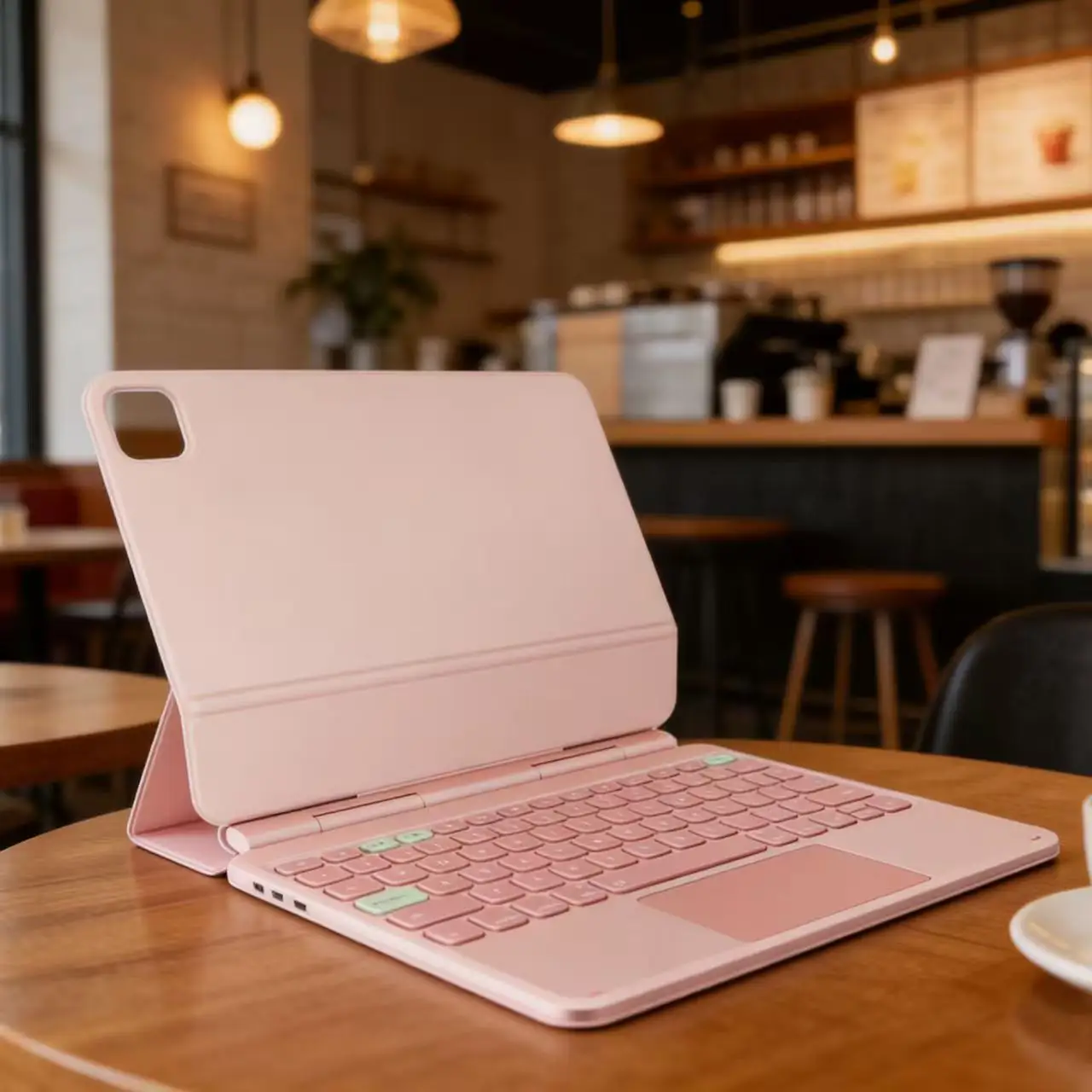 product the aluminum alloy keyboard connects via bluetooth with a magnetic floating design  suitable for ipad pro 11  ipad air732-5