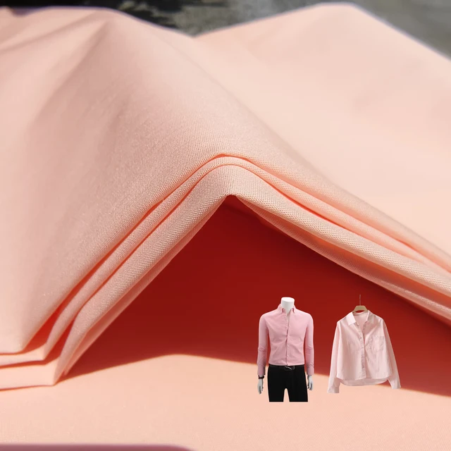 YIFENG 104gsm Soft Material Polo Shirts T-Shirt Fabric Woven Stretchy Nylon Cotton Spandex Yarn Dyed Plain Style