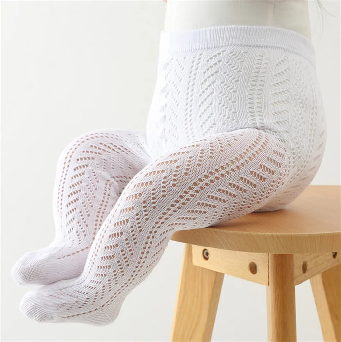 S8678 Baby Girl Tights Cable Knit