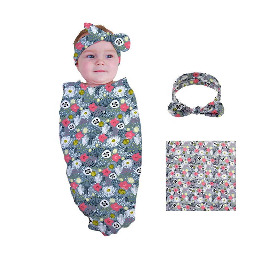 newborn floral swaddle