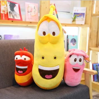 QBY Cute funny larva plush toy cartoon insect yellow doll comfort doll Children's Day gift wholesale