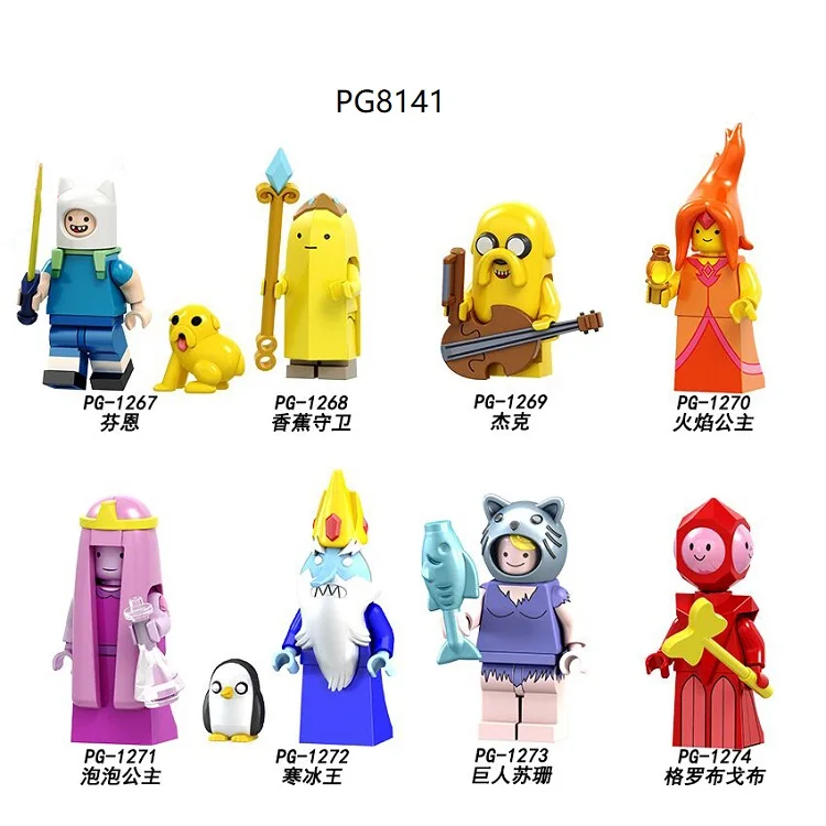 Ice King Finn Banana Guard Jack Lego Moc Minifigure Gift Toys Adventure Time