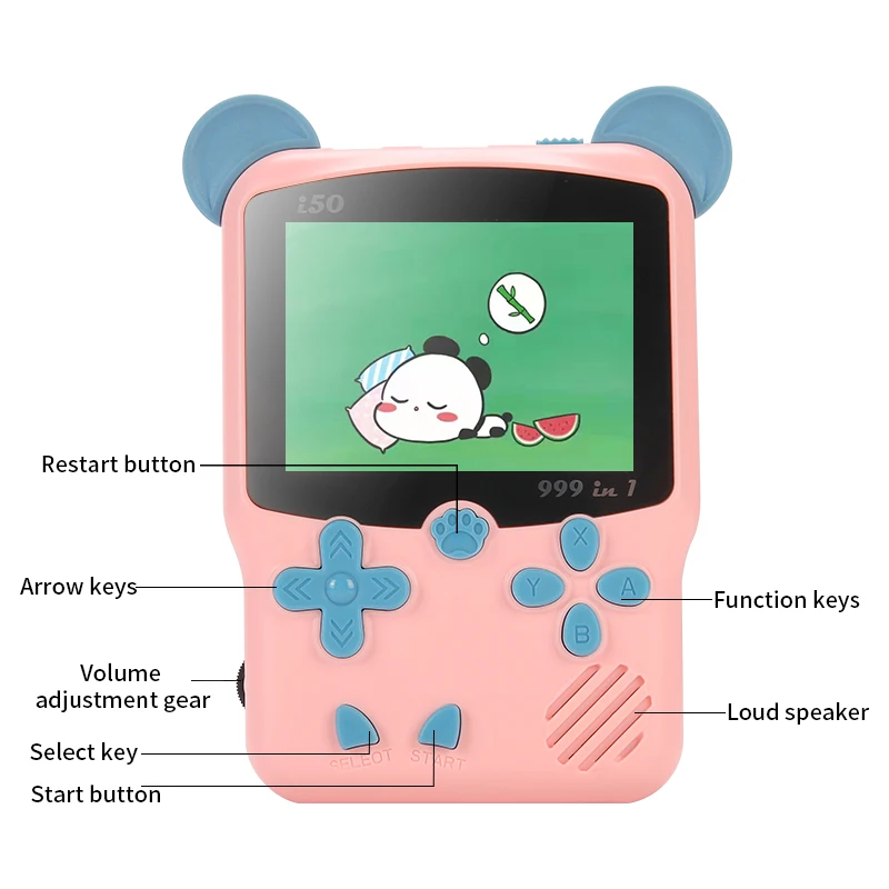 CZT Nouvelle Console de Jeu en Brique Grand écran 9999 en 1 réservoir / Course/tir/Whac-A-Mole/Jeu de Poche Puzzle de Loisirs Difficulté et Vitesse réglables 2*Pile AA (Non Incluse) (Bleu