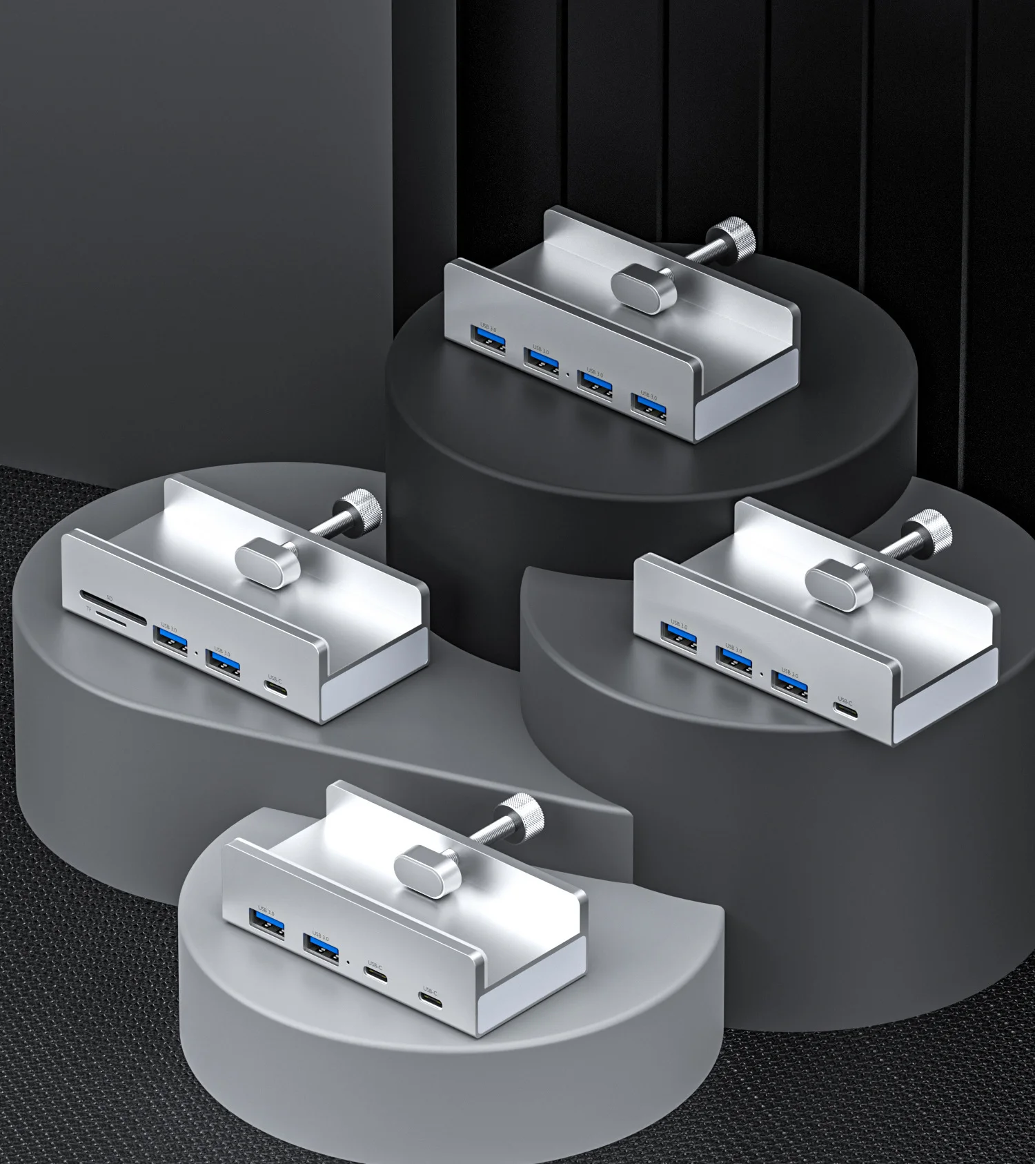 If you are searching for a supplier of a product with perfect quality control and highly competitive prices, which gives you an advantage in expanding your local market, then contact us now!  Competitive suppliers of  Clip Usb Hub 5 Ports Docking Adapter With TF SD Aluminum 5 Ports Clip-type Usb c 5 in 1 Usb Hub Clamp