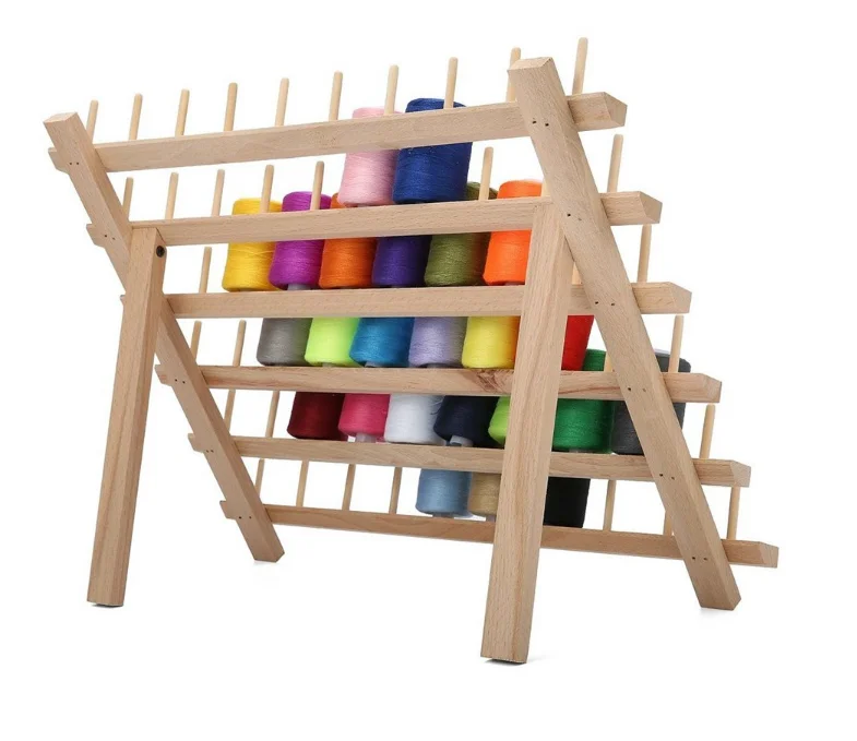 Wooden Thread Holder Rack Organizer