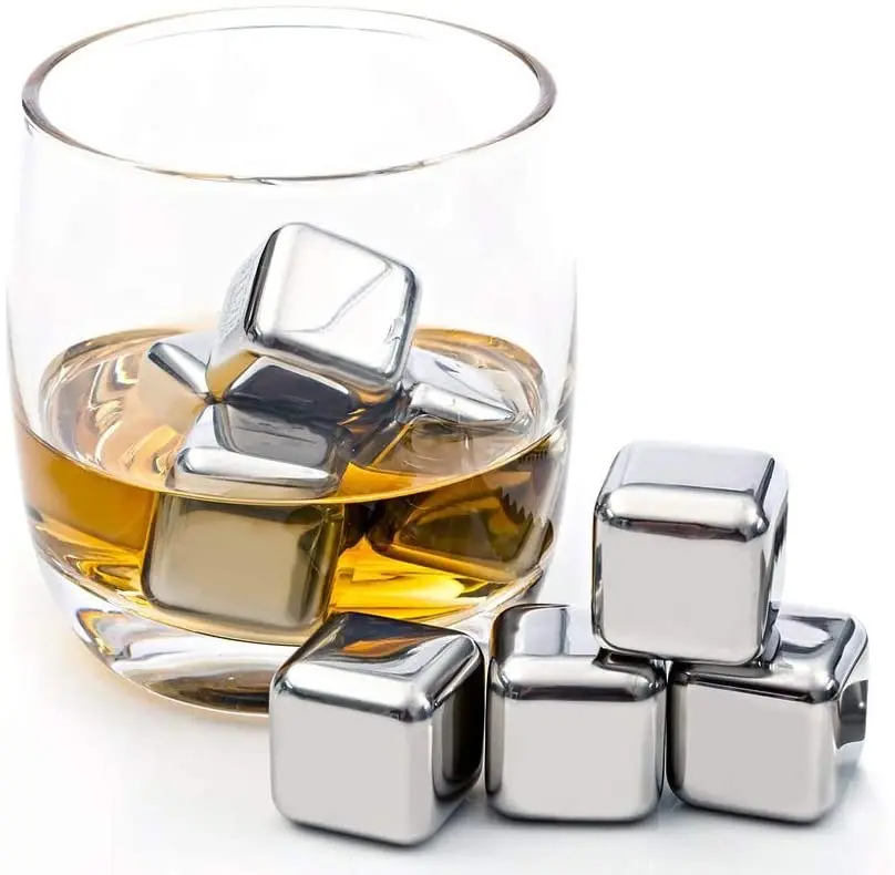 Ice Cubes Whiskey Stones Reusable Stainless Steel Whiskey Wine