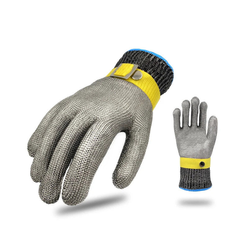 316L Stainless steel Cut Proof Steel Wire Gloves Protective Stainless Steel Wire Butcher Food Contact Gloves