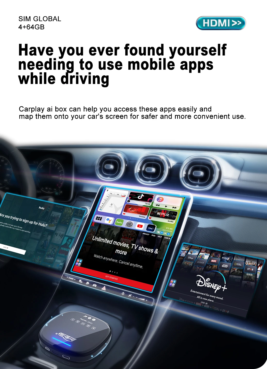 Mmb Apple Portable Carplay Wireless Adaptador Youtube Carplay Android