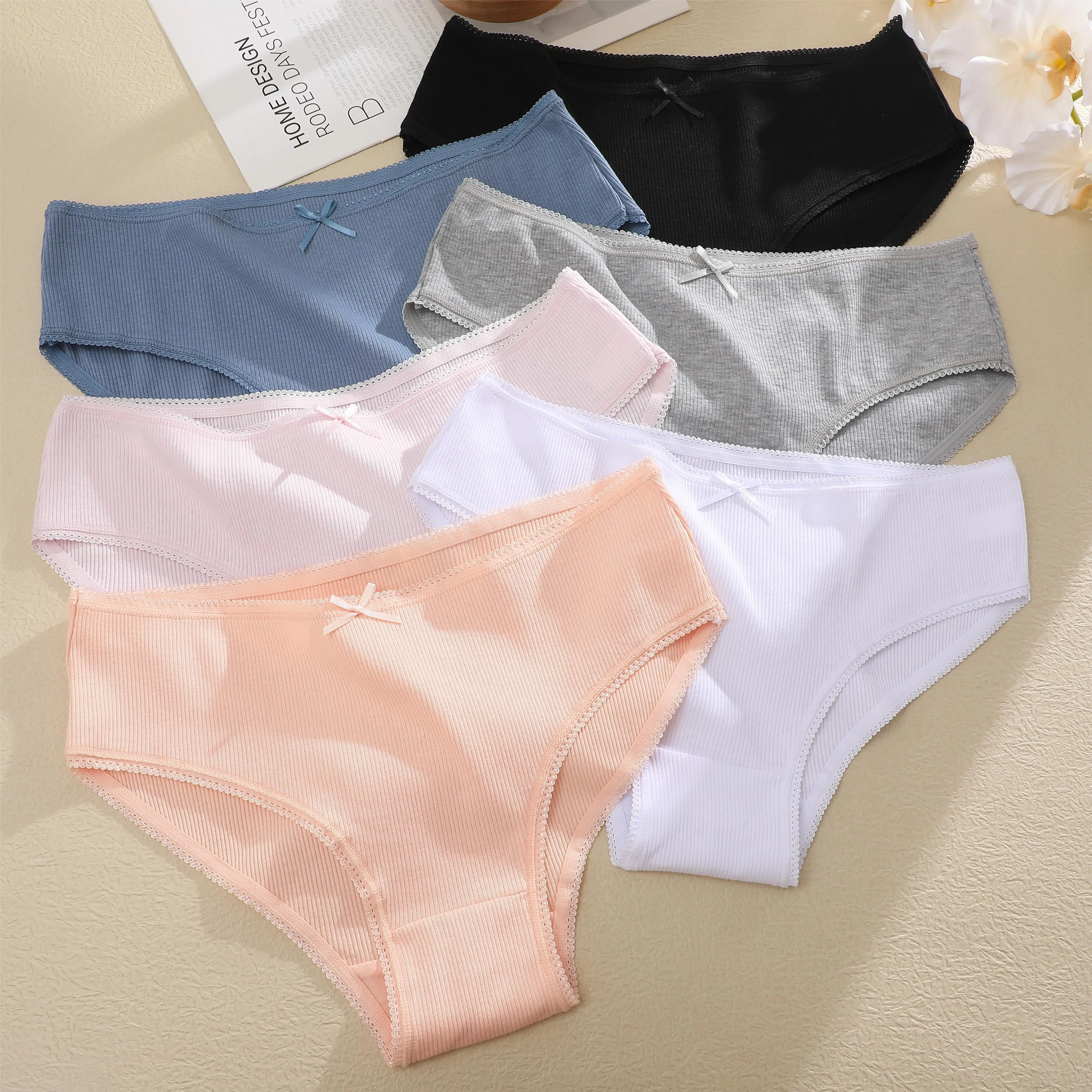 FINETOO New 2024 Design Sexy Daily Women Panties Fashion Women Briefs