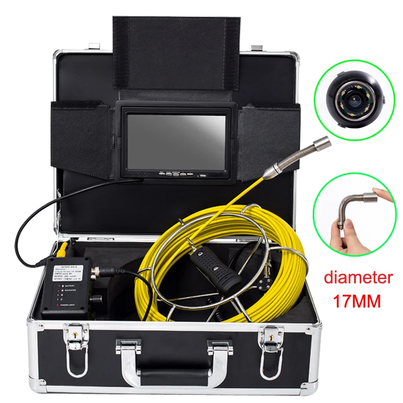 High Quality Sewer Pipe Inspection IP68 Waterproof Pipe Plumbing Camera 17MM Camera Head&Video Recording  details