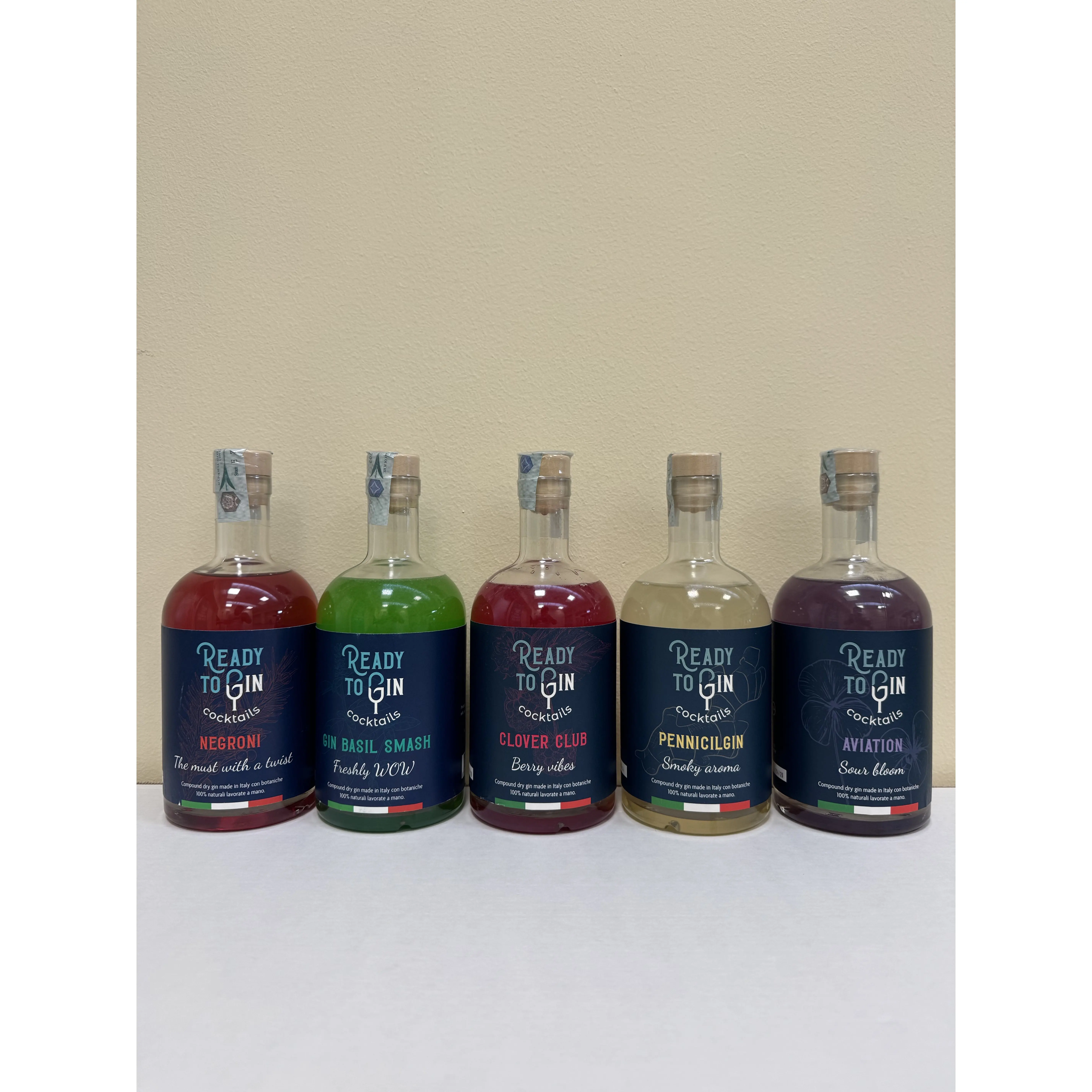 Ready To ジン カクテル 700ml 各 ネグローニ バジル スマッシュ クローバー クラブ アビエーション ペニシルジン
