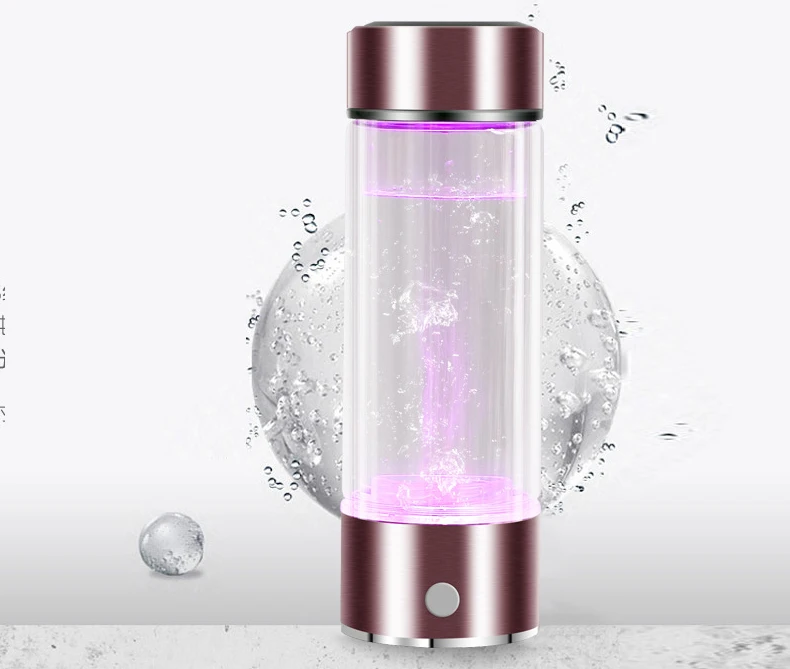 Hotsale 400ML SPE PEM LED Portable No Residual Chlorine Ozone Rich Hydrogen Generator Water Ionizer Bottle