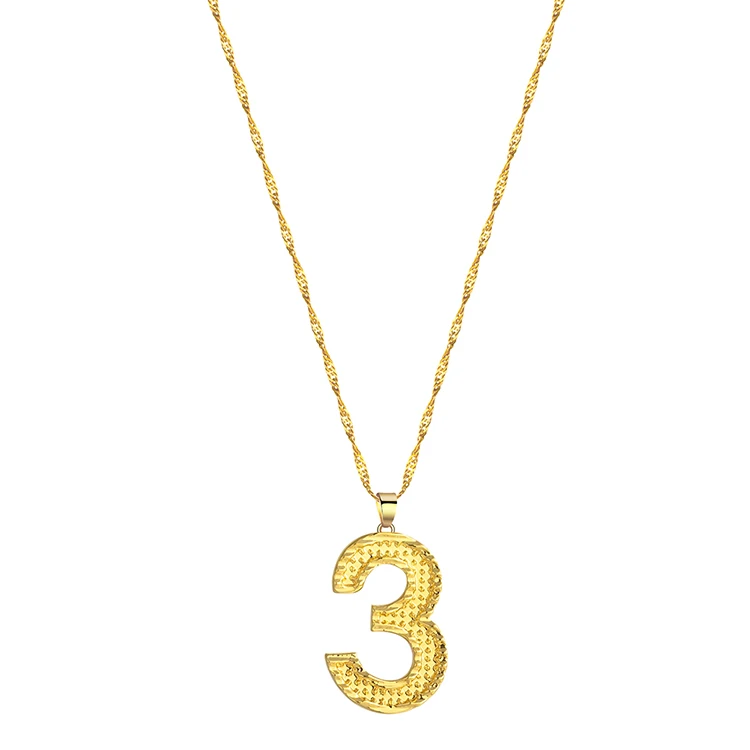 Buy Nomor 3 Liontin Kalung Emas Usia 