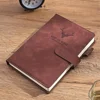 Red-brown leather cover-deer head-180 sheets 360 pages