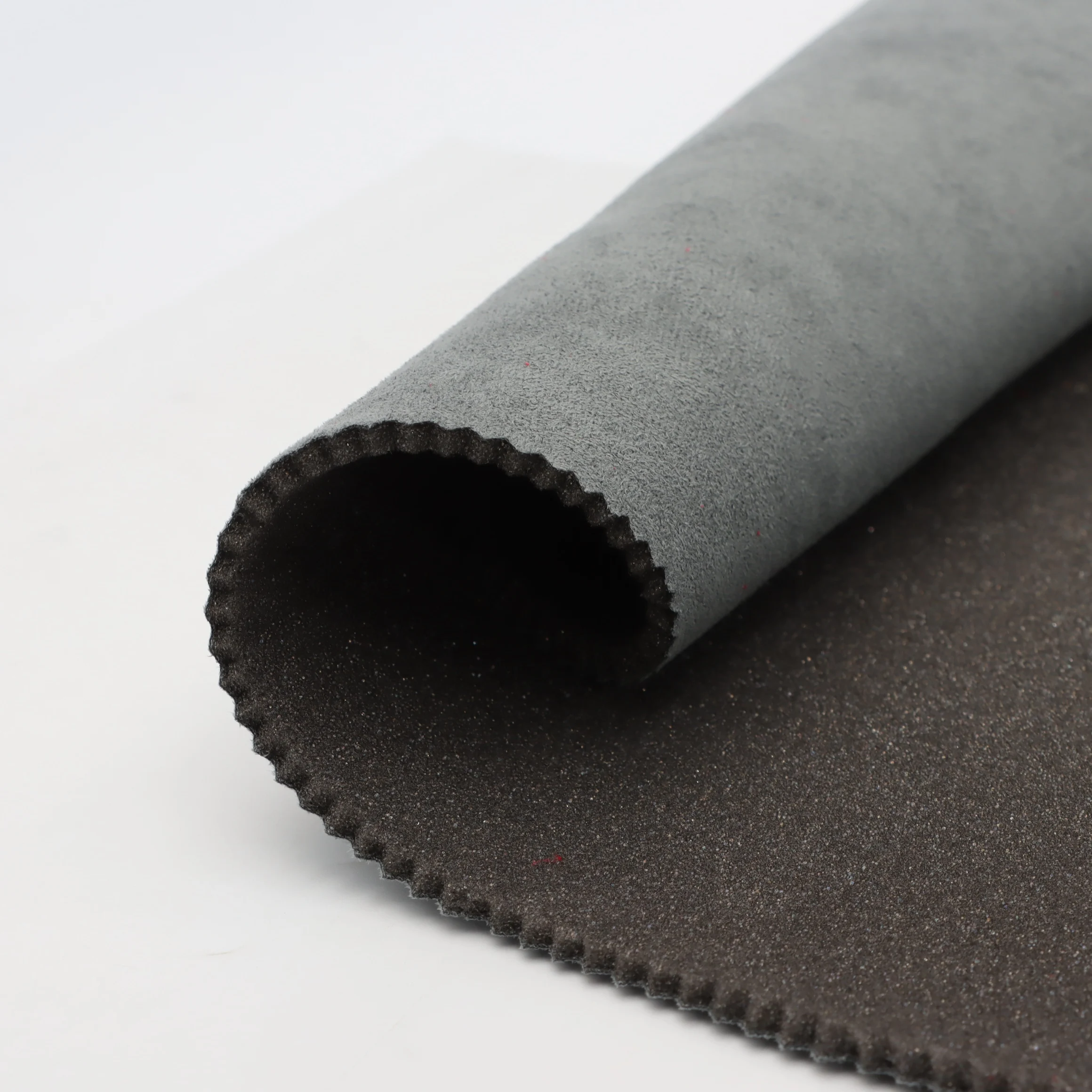 ผ้าซูเอดโฟมเคลือบลามิเนตโพลีเอสเตอร์ ขายส่งจำนวนมาก เหมาะสำหรับใช้ในฝ้าเพดานรถยนต์/เบาะโซฟา/ของเล่นตุ๊กตาผ้าขนปุย