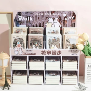 Cartoon Polar & Dog Low MOQ Stock Souvenir A7 Mini Pocket Notebook with Display Box