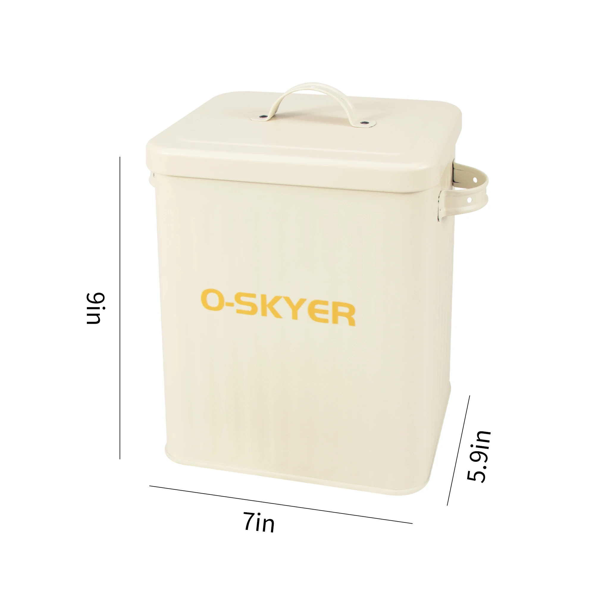 Fashion with Lid Pet Food Bucket Sealing up Storage Container Metal Pet Food Storage Tanks