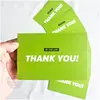 Color example of green thank you card C