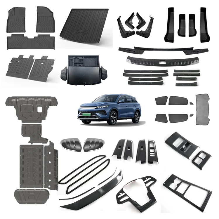 BYD Song Pro 2025 -sisustus- ja ulkotarvikkeet, alustansuojat, ikkunan suojaimet, kantoluukun peite, verhot, takaluukun suoja, EV-auton tarvikkeet
