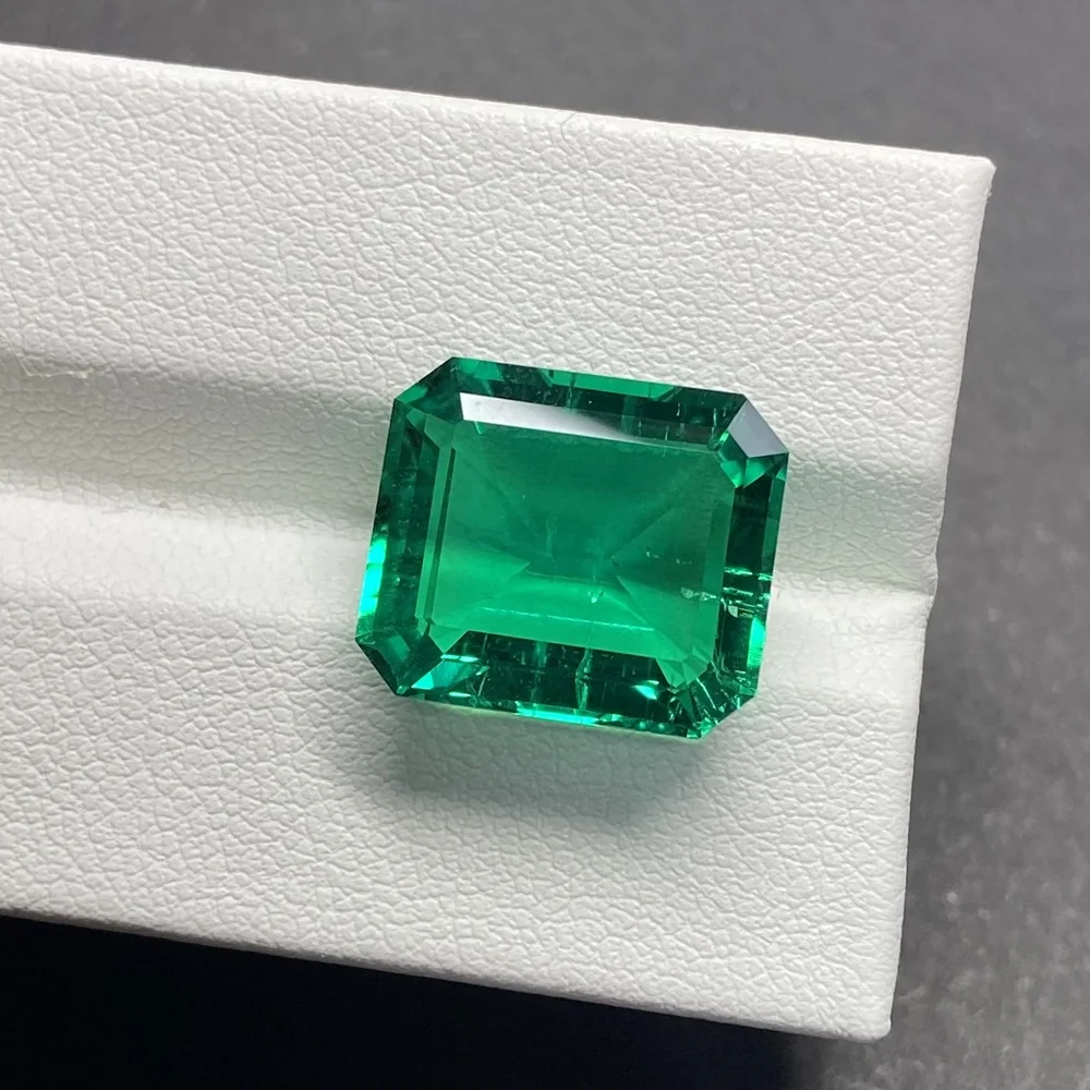 Grc Certificate 10x8mm 2.7 Cts Synthetic Emerald Stone Hydrothermal