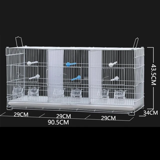 Multi space bird cage High Quality heavy duty Wire Steel breeding parrot cage three space bird cages that can be kept separately