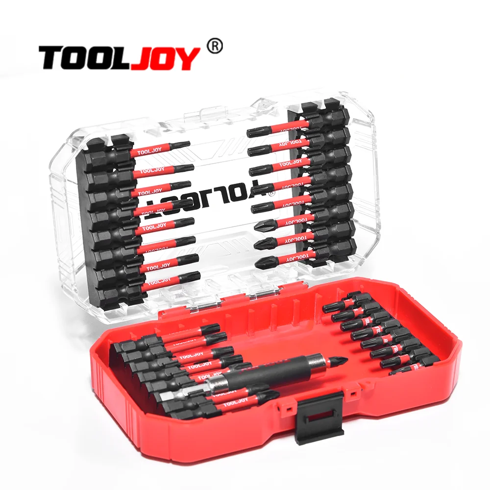 TOOLJOY 33pcs Flexible Pocket Hand Box Impact Bit Sets