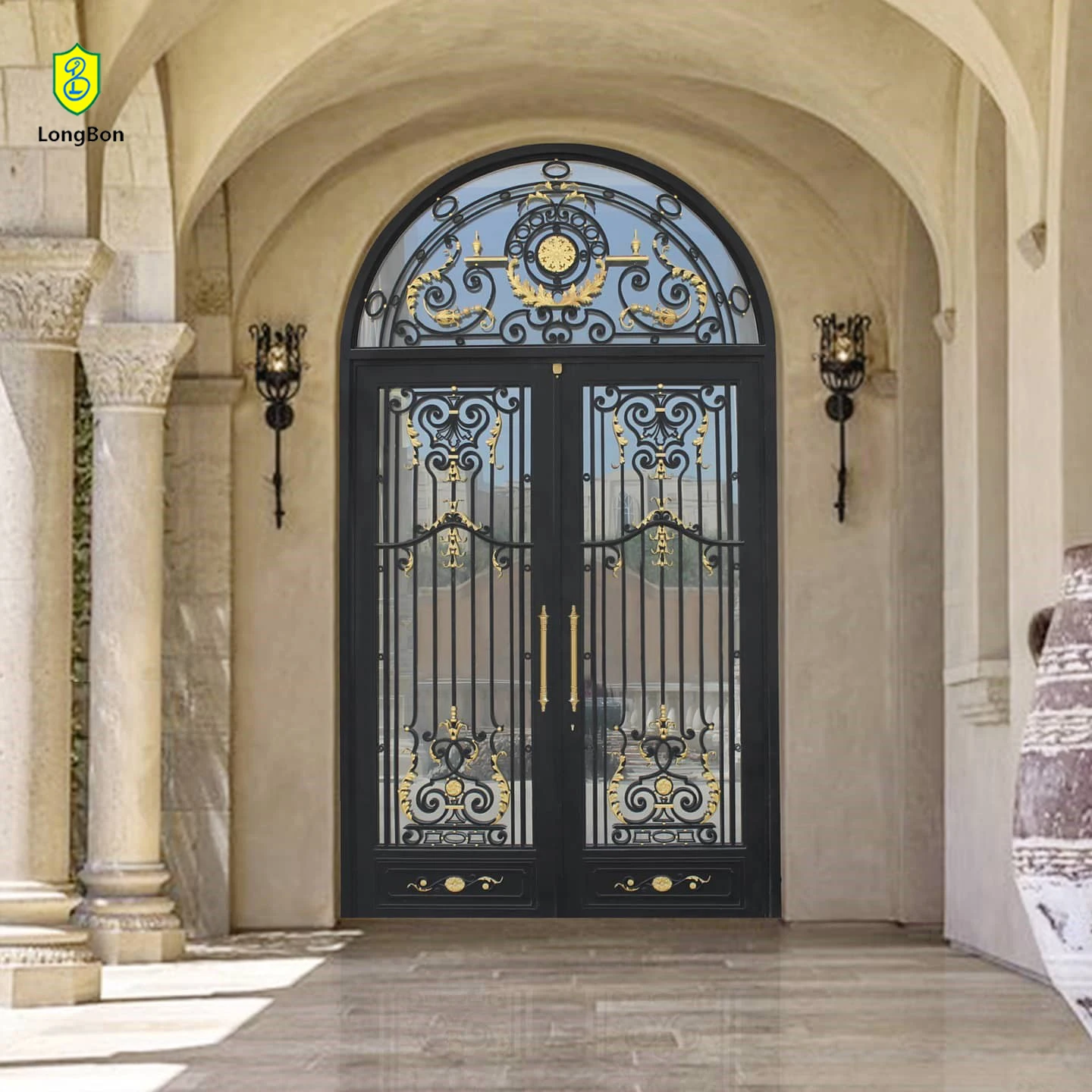 Luxury Design Wrought Iron Windows and Doors Design for Home