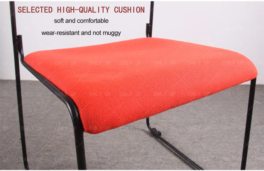 Stackable Sled Dining Chair With Padded Cushion living room chair leisure chair